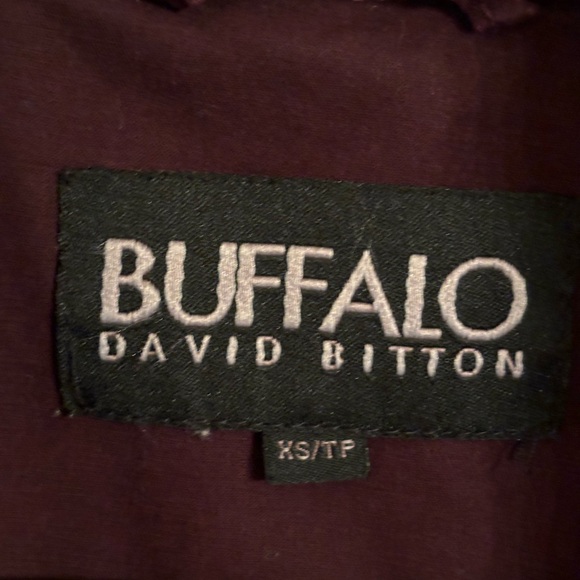 Burgundy Buffalo David Britton womens Jacket XS/TP cotton Rayon blend - Picture 3 of 5